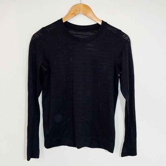 LULULEMON Breeze By Long Sleeve Squad Black Size 4/6 - Picture 4 of 7